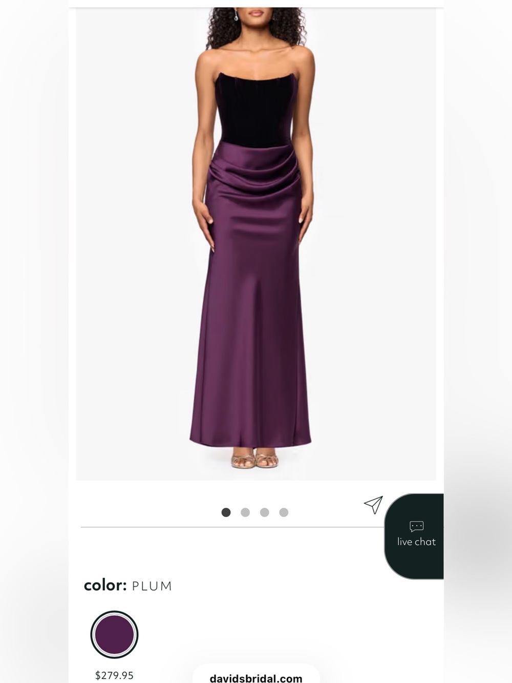 Velvet Straight Neck Strapless Sheath Dress